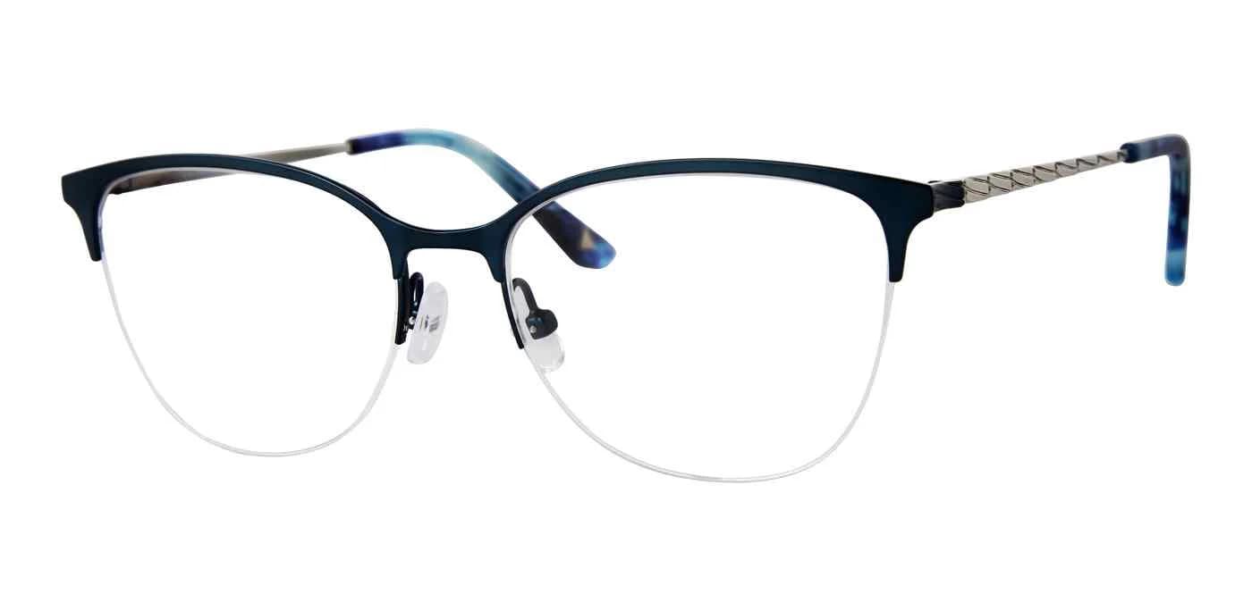 Liz Claiborne L 677 0PYW Eyeglasses Matte Teal 53mm Women
