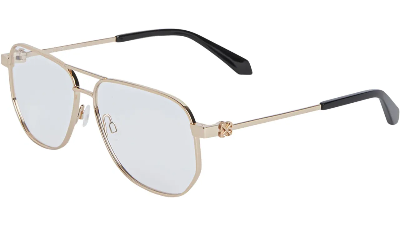 Off White STYLE 8A Eyeglasses Gold Metal 59mm Men