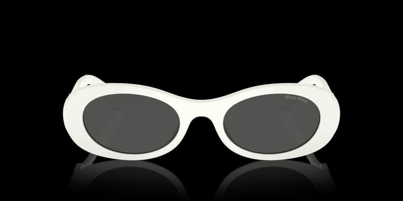 Miu Miu MU 06ZS 1425S0 Sunglasses White 50mm Women 2