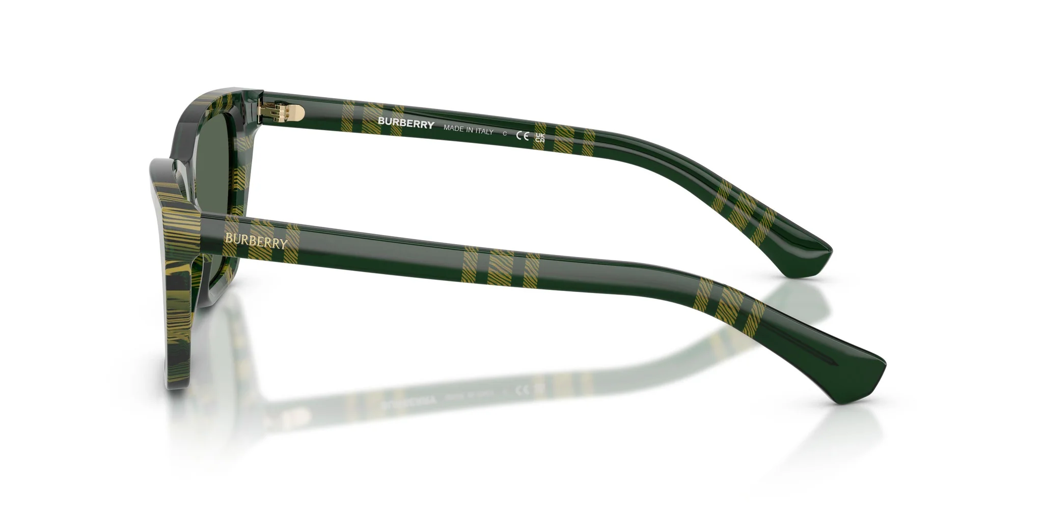 Burberry 0BE4468 416971 Sunglasses Check Green 54mm Women 3