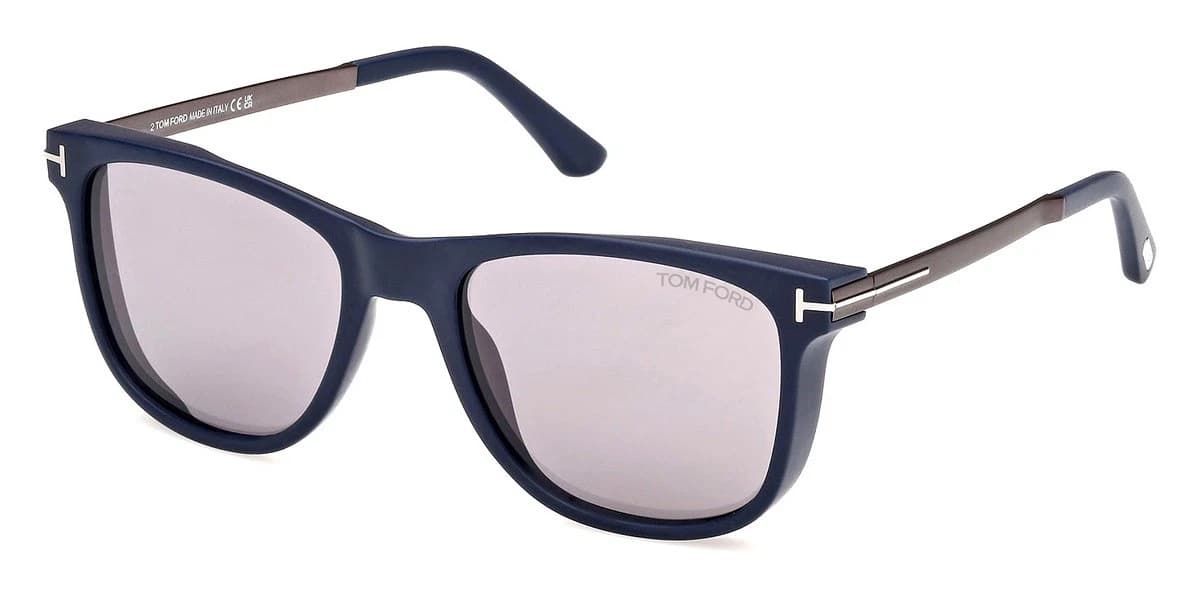 Tom Ford FT1104 91C Sunglasses Matte Blue 53mm Men