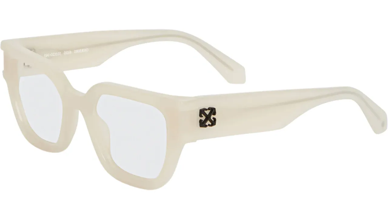 Off White STYLE 85 Eyeglasses Beige 51mm Women