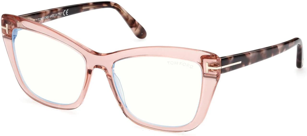 Tom Ford FT5826B 072 Eyeglasses Shiny Pink 55mm Women