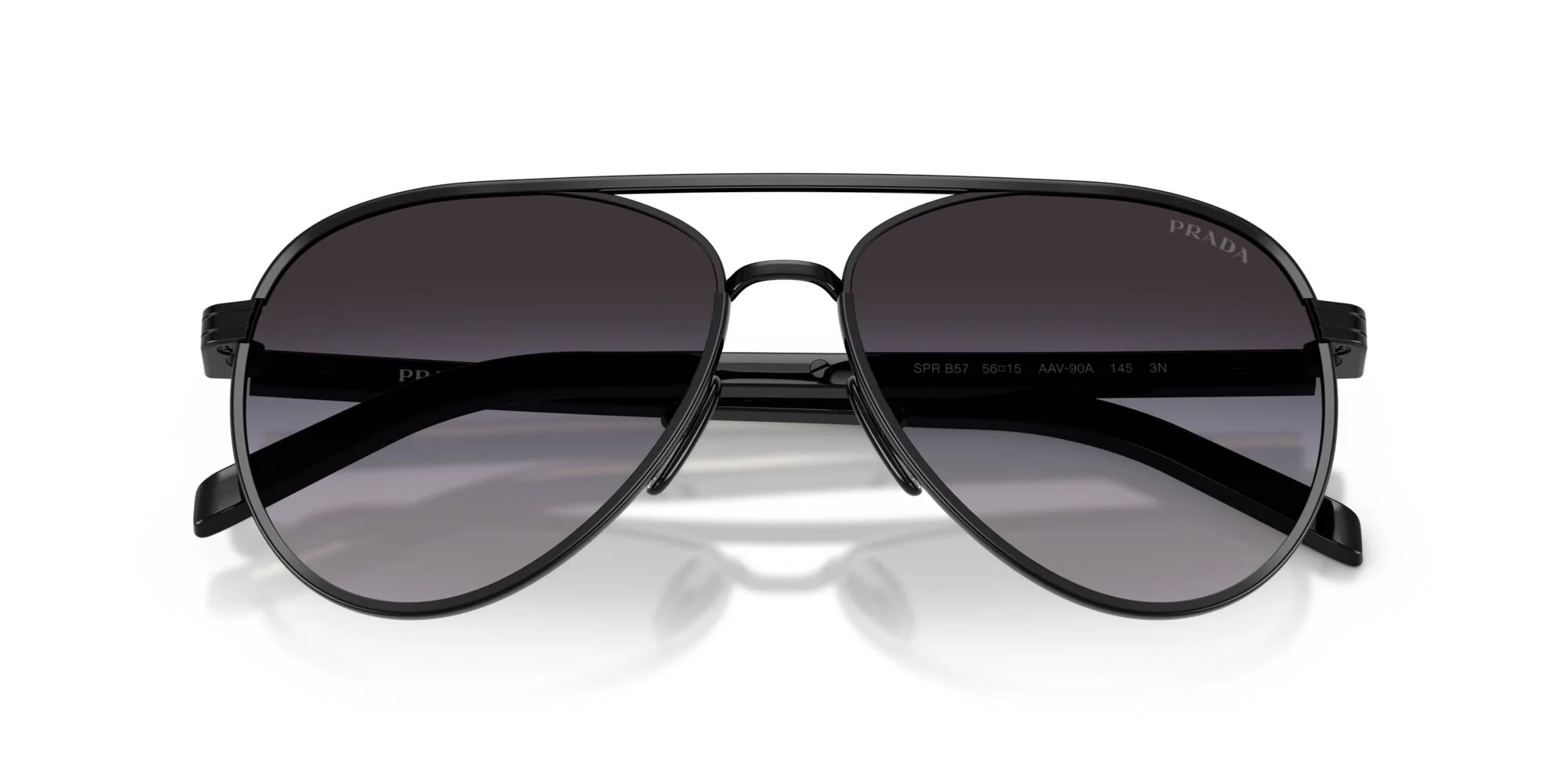 Prada 0PR B57S AAV90A Sunglasses Black 56mm Women 5