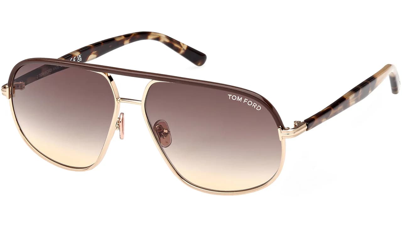 Tom Ford FT1019 28F Sunglasses Shiny Rose Gold 59mm Men