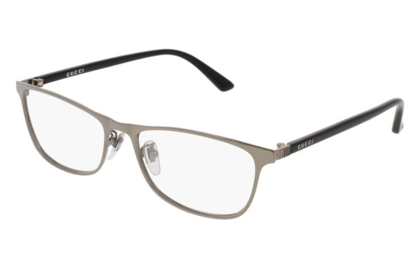 Gucci GG0133OJ 002 Eyeglasses Ruthenium Black 56mm Men
