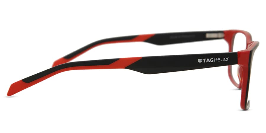 Tag Heuer TH0552 002 Eyeglasses Shiny Black/red 59mm Men 3