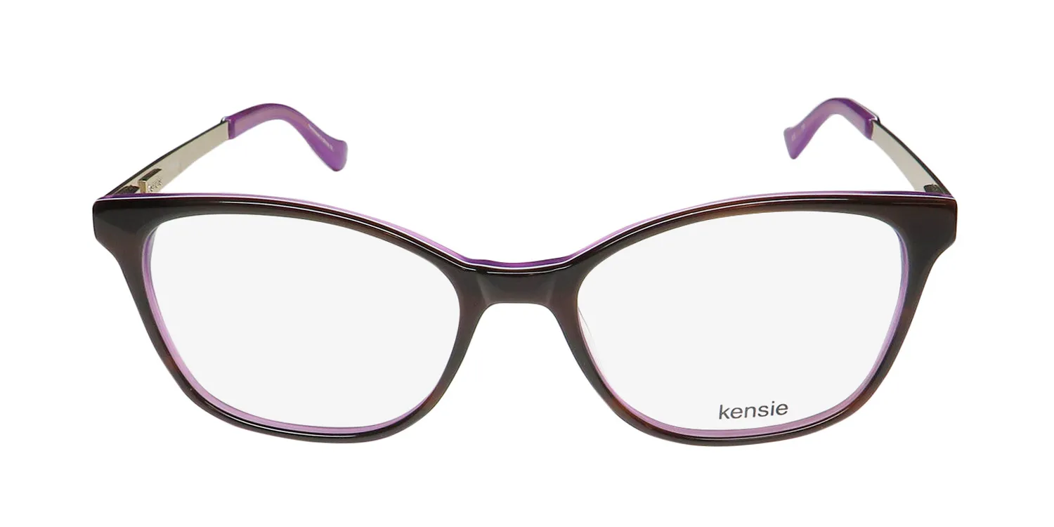 Kensie Travel dt Eyeglasses Dark Tortoise Purple 53mm 3