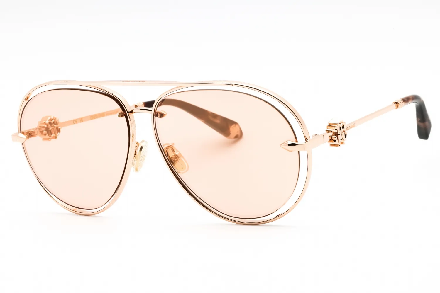Roberto Cavalli SRC032M 8FCG Sunglasses Shiny Copper Gold 61mm Women