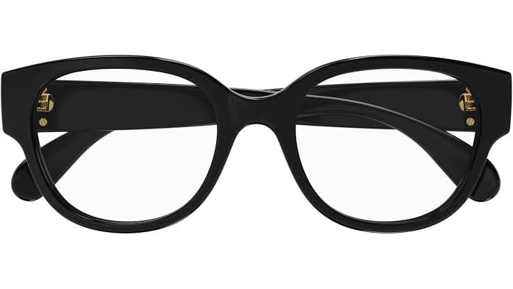 Gucci GG1411O 004 Eyeglasses Black 53mm Women 2