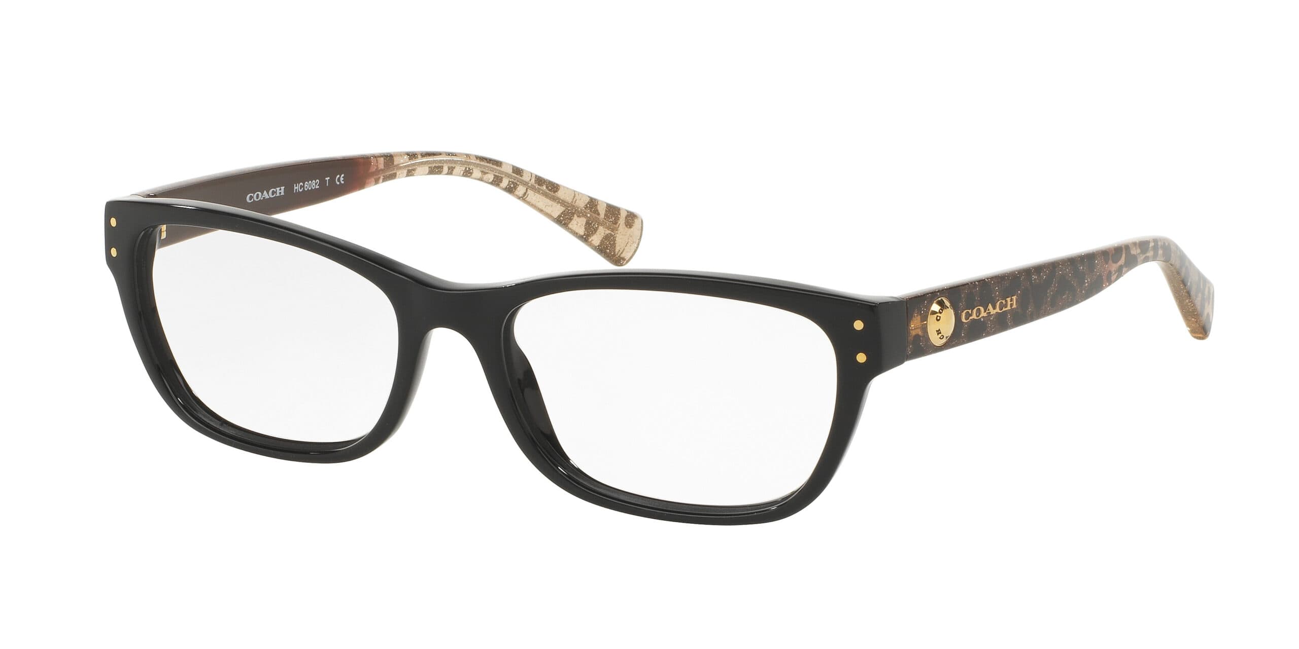 Coach HC6082 5353 Eyeglasses Black Wild Beast 53mm Women