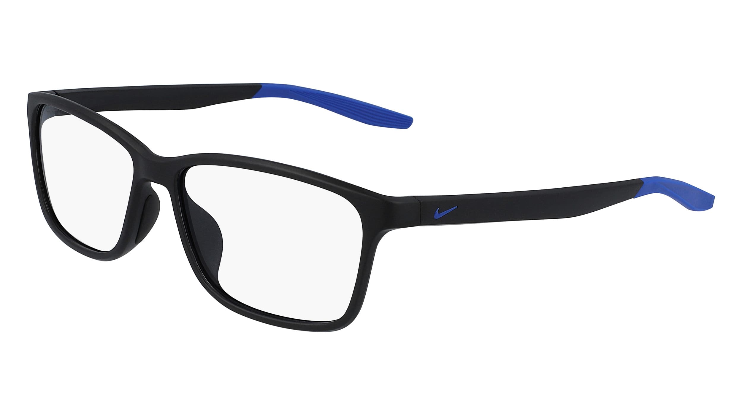 Nike 7118 008 Eyeglasses Matte Black Racer Blue 55mm Men