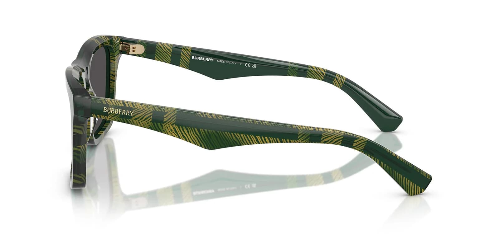 Burberry 0BE4434 412587 Sunglasses Check Green 57mm Men 3