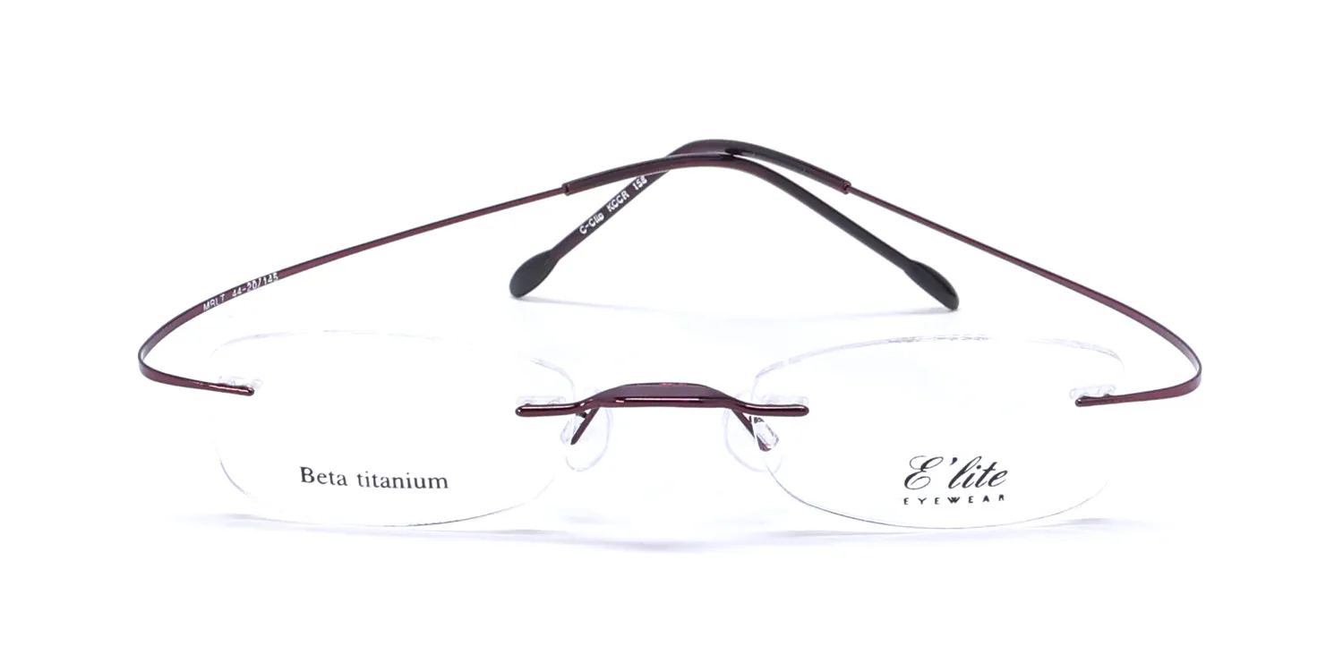 Elite Eyewear C-Clip 158 mrlt Eyeglasses Merlot 44mm Unisex 4