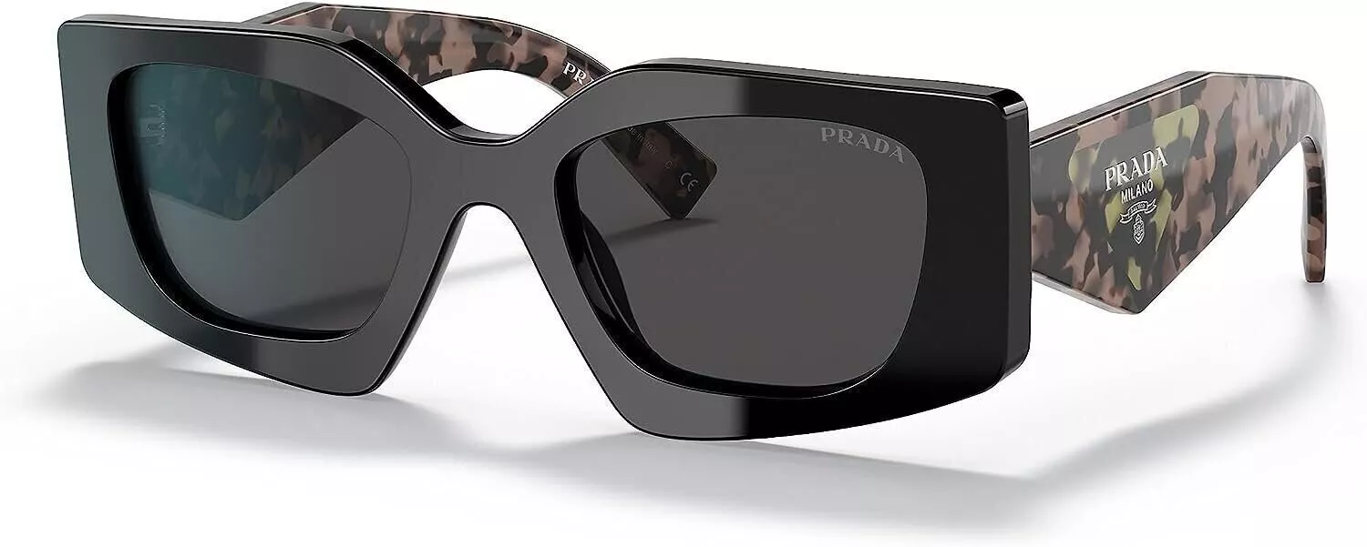 Prada SPR15Y 1AB-5S0 Sunglasses Black 51mm Women