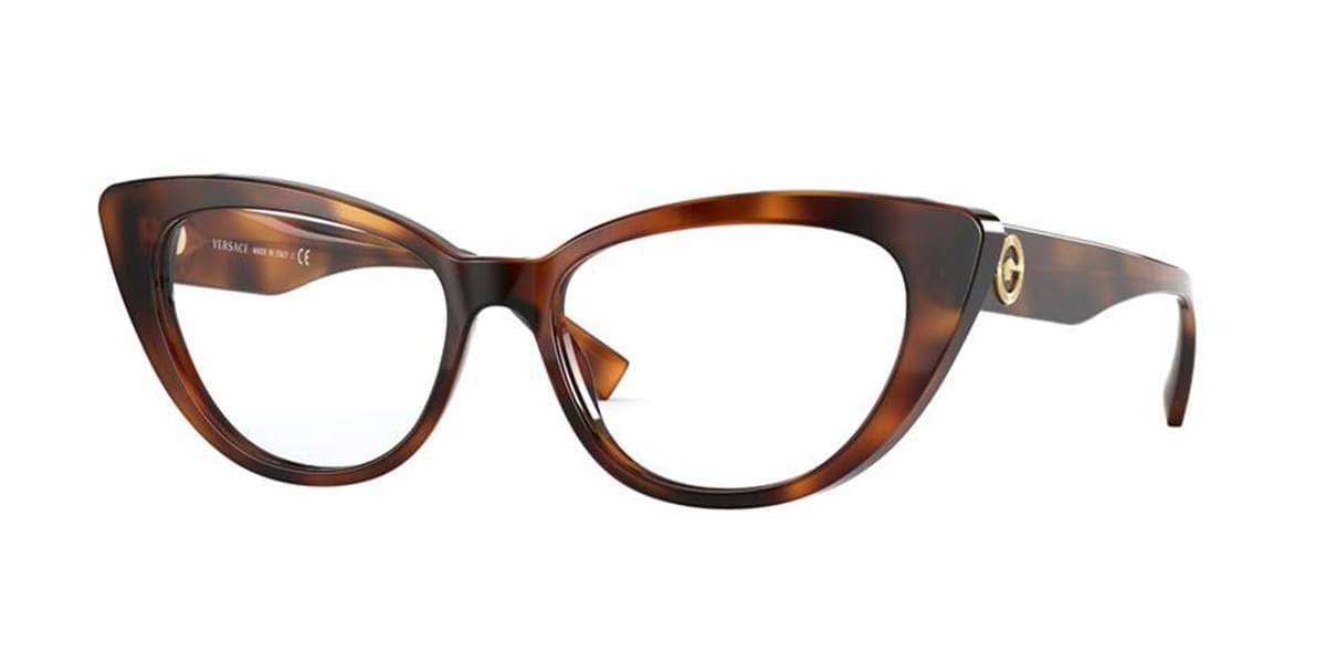 Versace MOD.3286 5217 VE3286 Eyeglasses Brown 54mm Women