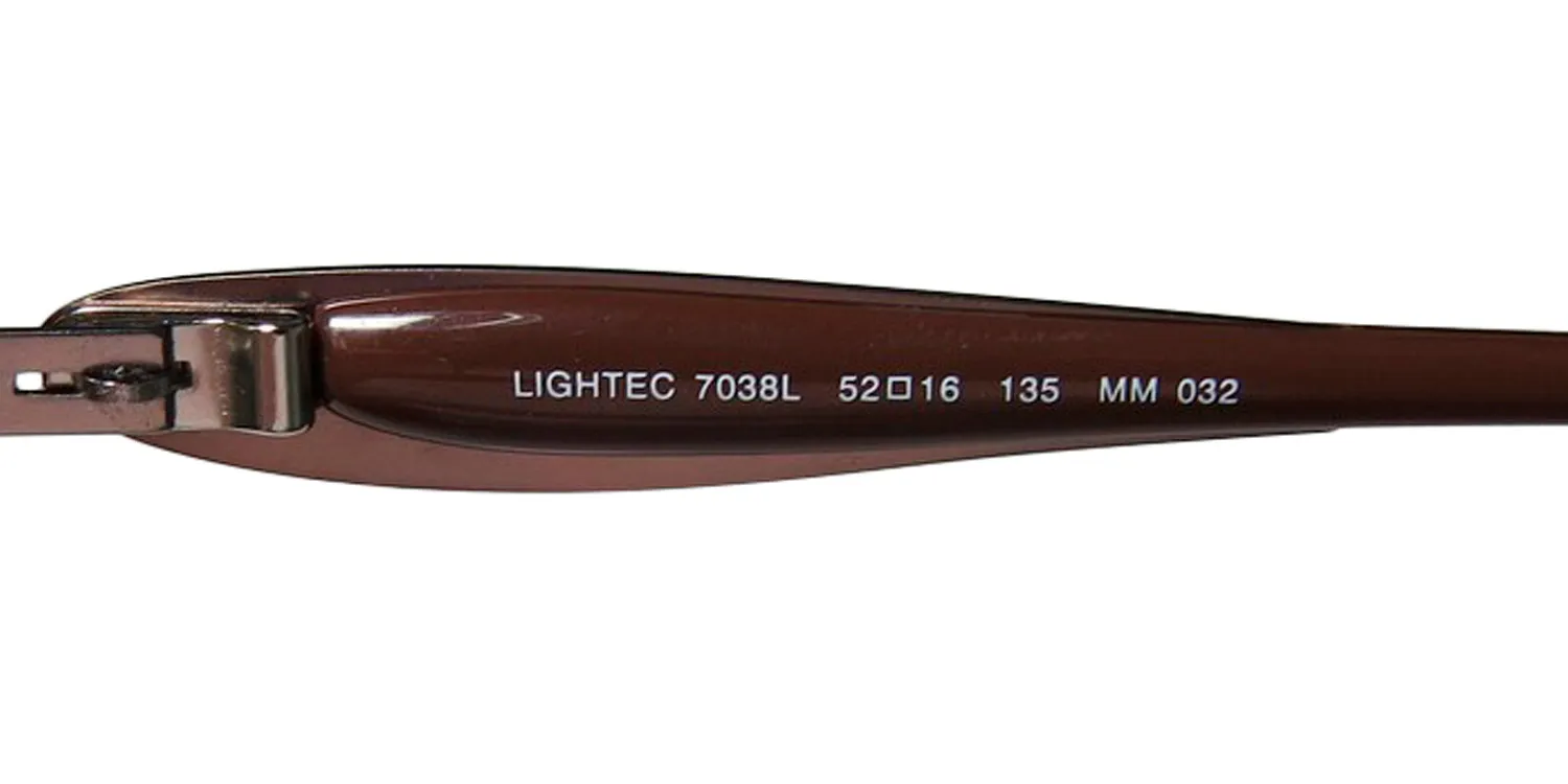 Lightec 7038l mm032 Eyeglasses Brown 52mm Unisex 7