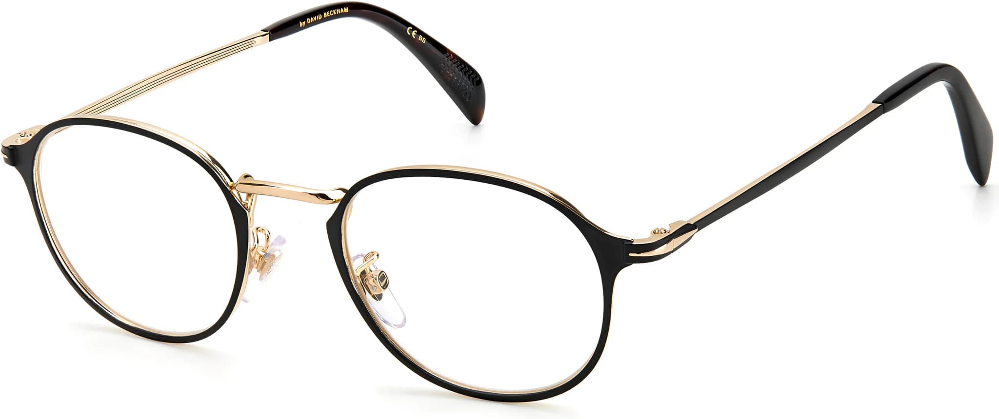 David Beckham DB 7055 0I46 Eyeglasses Matte Black Gold 48mm Men