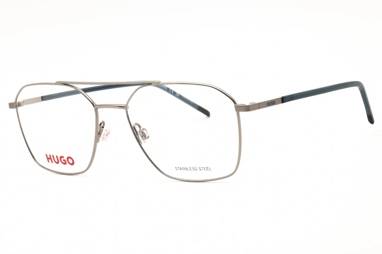 Hugo HG 1274 06LB 00 Eyeglasses Ruthenium Silver 55mm Men