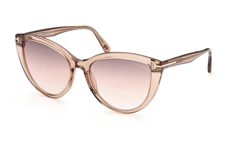 Tom Ford FT0915 45G Sunglasses Shiny Light Brown 56mm Women
