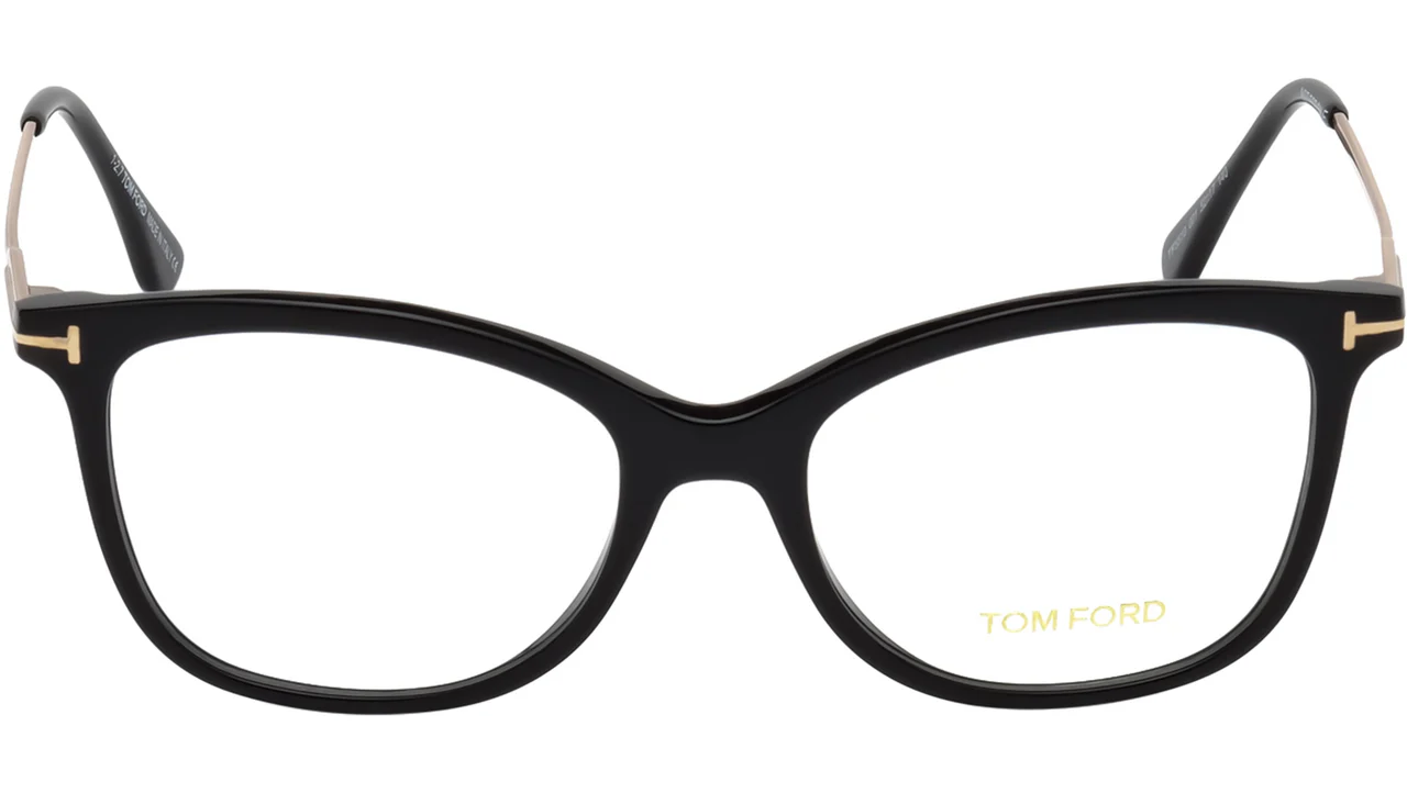 Tom Ford FT5510 001 Eyeglasses Shiny Black 52mm Women 2
