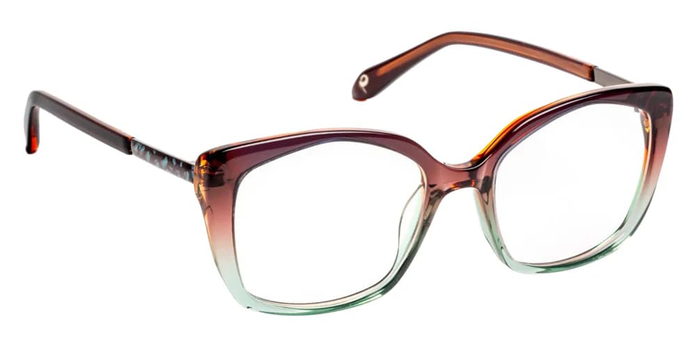 J.F. Rey Petite PA094 4075 Eyeglasses Gradient Brown Green 47mm Women