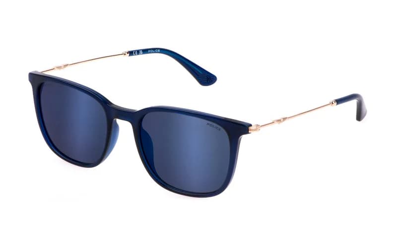 Police SPLL77M 6G5P Sunglasses Transparent Blue 53mm Men