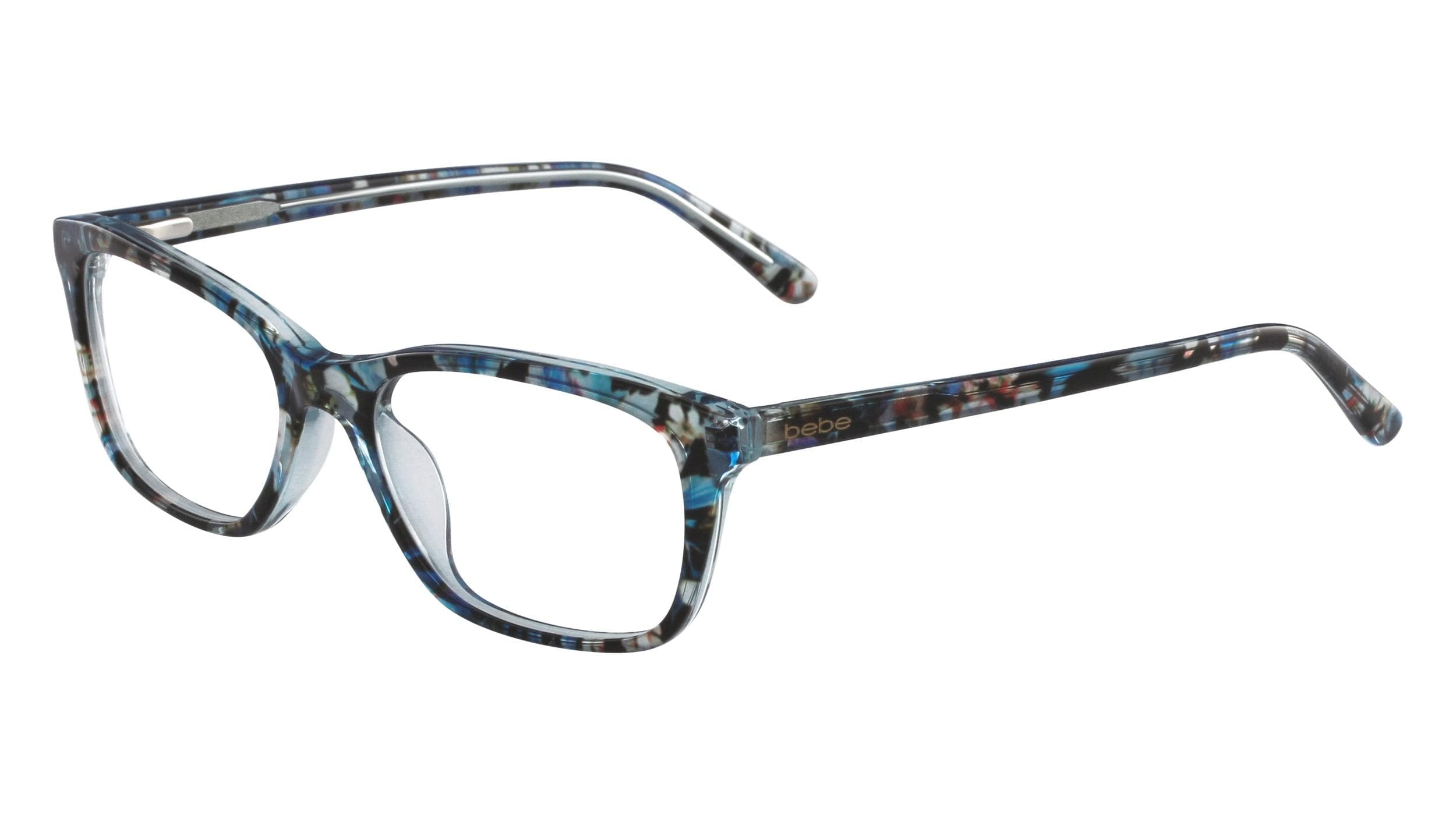 Bebe BB5145 400 Eyeglasses Blue Floral 53mm Women