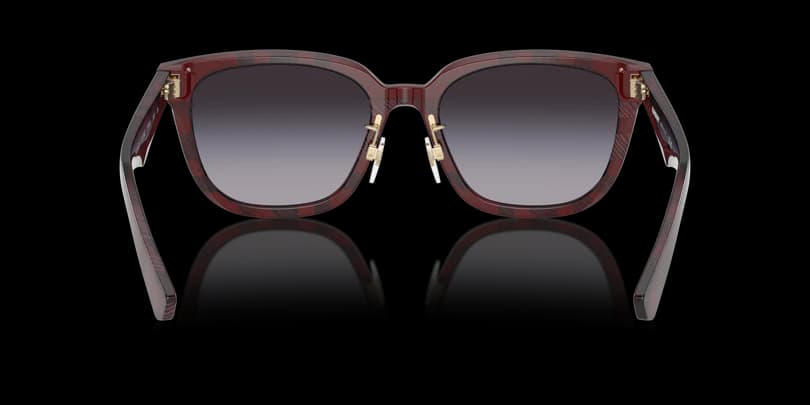 Burberry 0BE4446D 41158G Sunglasses Check Red 57mm Women 4
