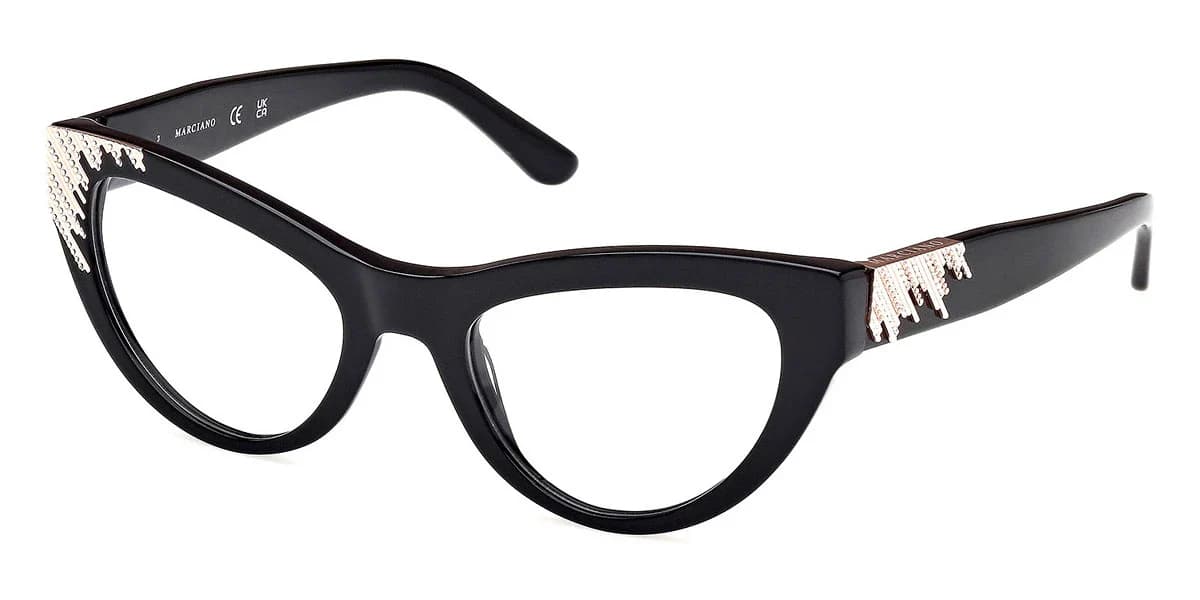 Marciano GM50036 001 Eyeglasses Shiny Black 52mm Women