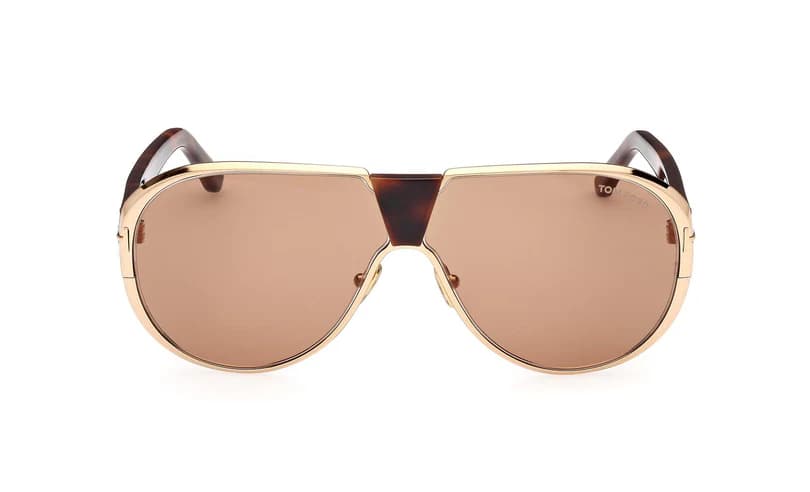 Tom Ford FT1072 30E Sunglasses Gold 64mm Men 2