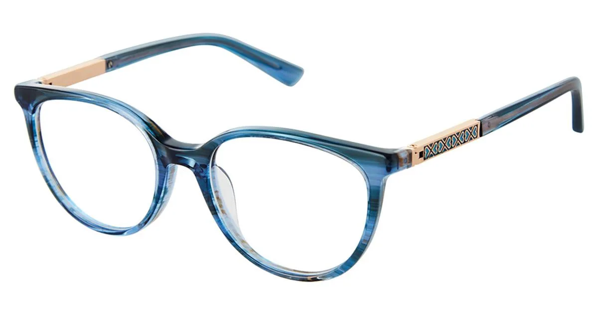 Nicole Miller LUNA C01 Eyeglasses Teal 47mm Women