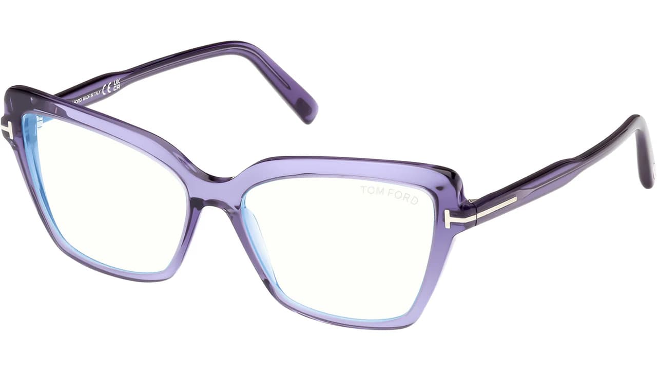 Tom Ford FT5948B 081 Eyeglasses Shiny Violet 55mm Women