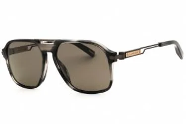 Chopard SCH347 6X7P Sunglasses Shiny Stripped Grey-black 58mm