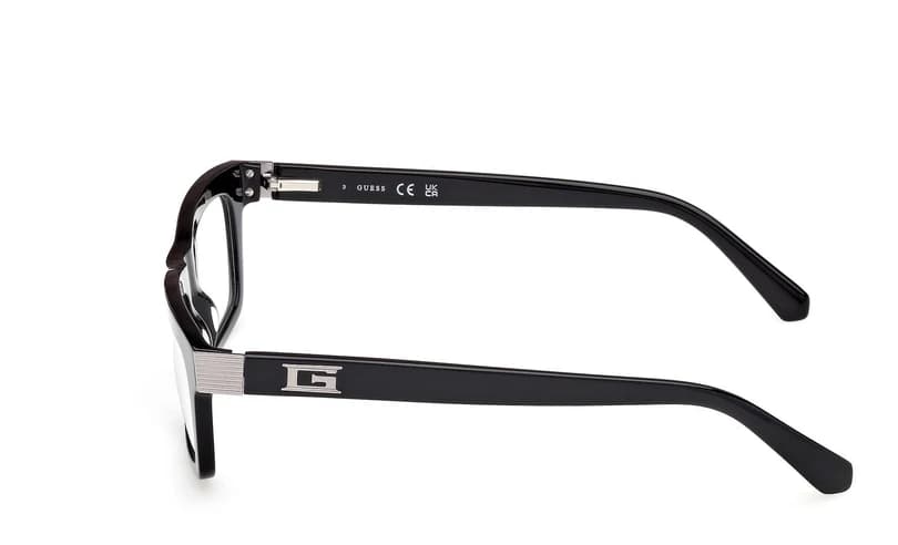 Guess GU50242 001 Eyeglasses Shiny Black 53mm Men 3