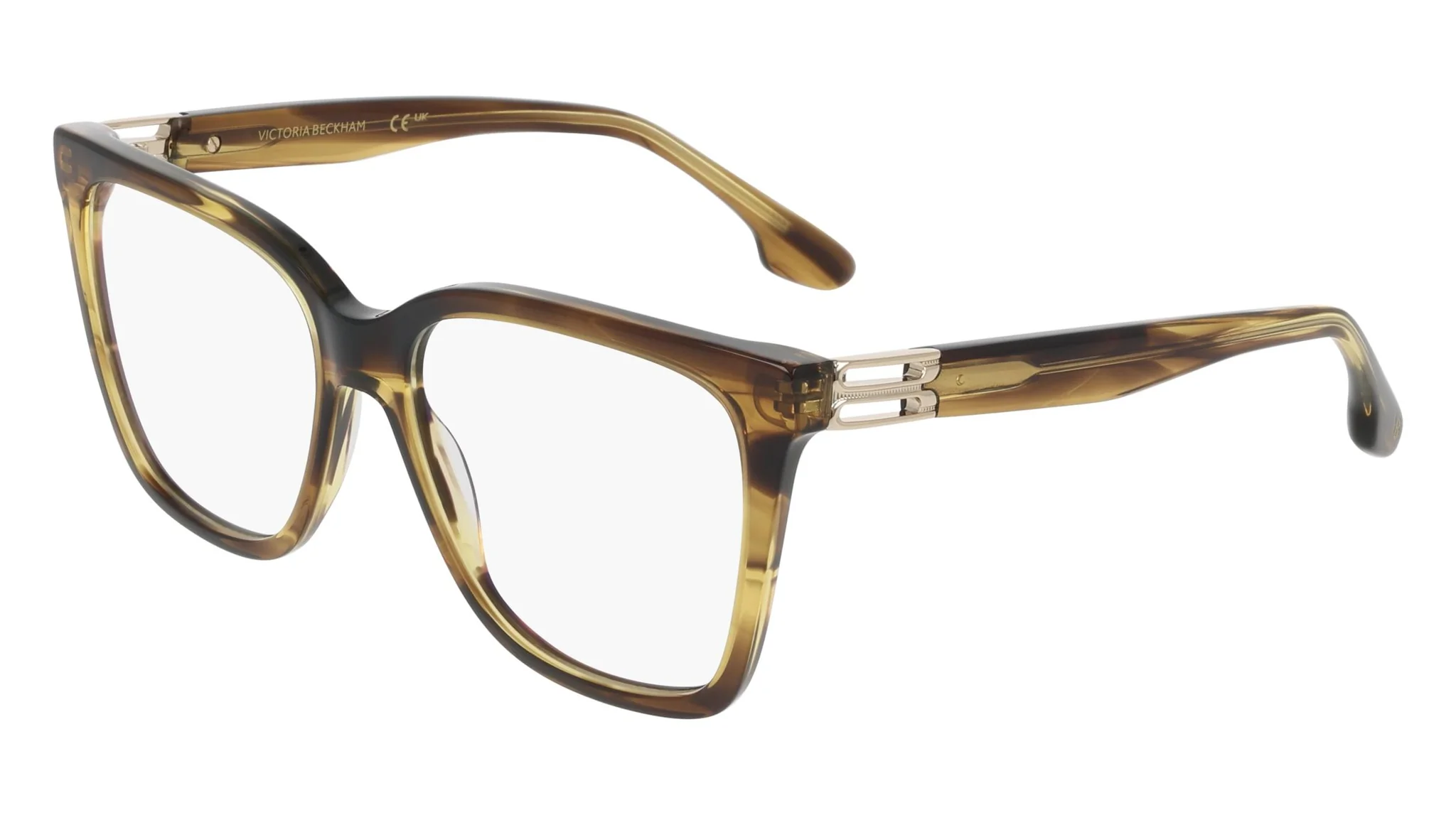 Victoria Beckham VB2680 318 Eyeglasses Striped Khaki 53mm Women