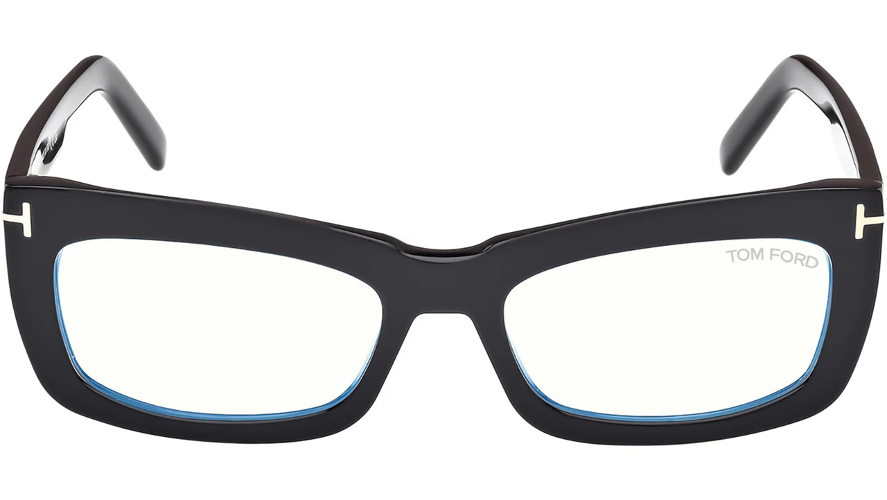 Tom Ford FT5966B 001 Eyeglasses Shiny Black 55mm Women 2