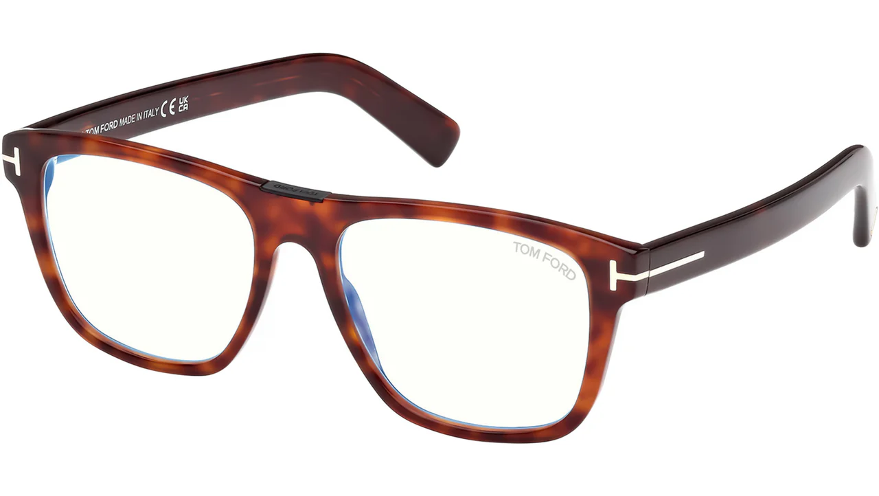 Tom Ford FT5902B 054 Eyeglasses Red Havana 54mm Men
