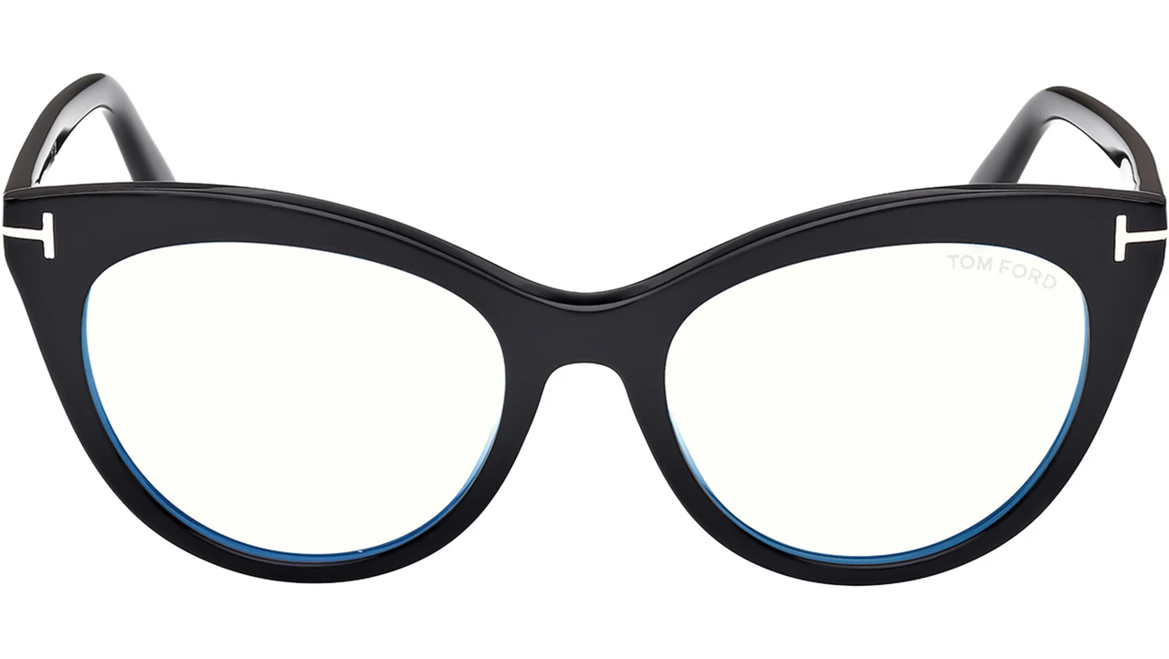 Tom Ford FT6091B 001 Eyeglasses Shiny Black 53mm Women 2