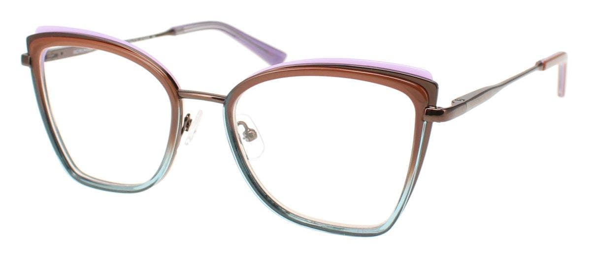 BCBGMAXAZRIA Delphine Eyeglasses Chestnut Blue Fade 53mm Women