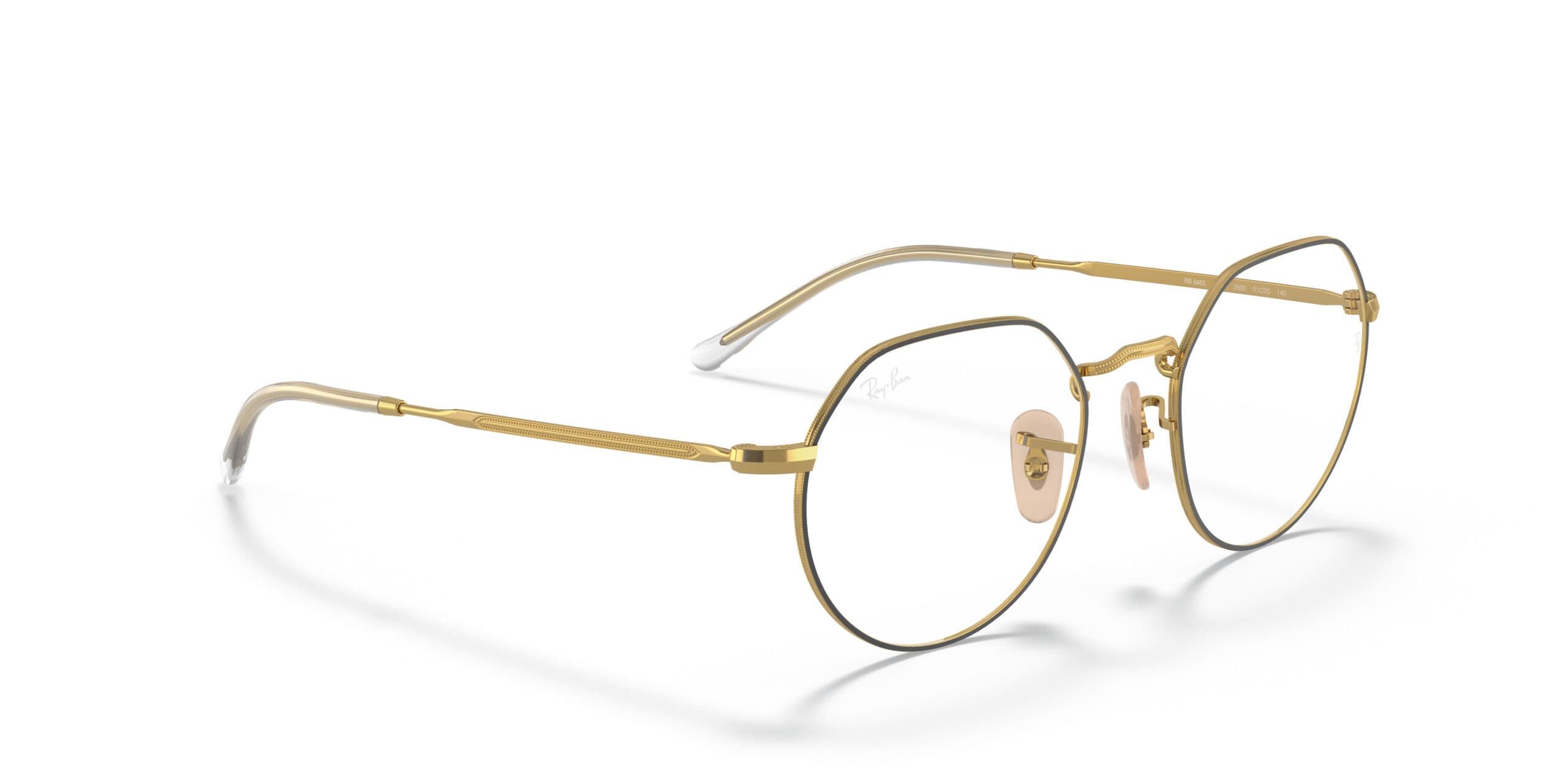 Ray-Ban RB6465 JACK 2890 Eyeglasses Matte Black Gold 51mm Unisex 4