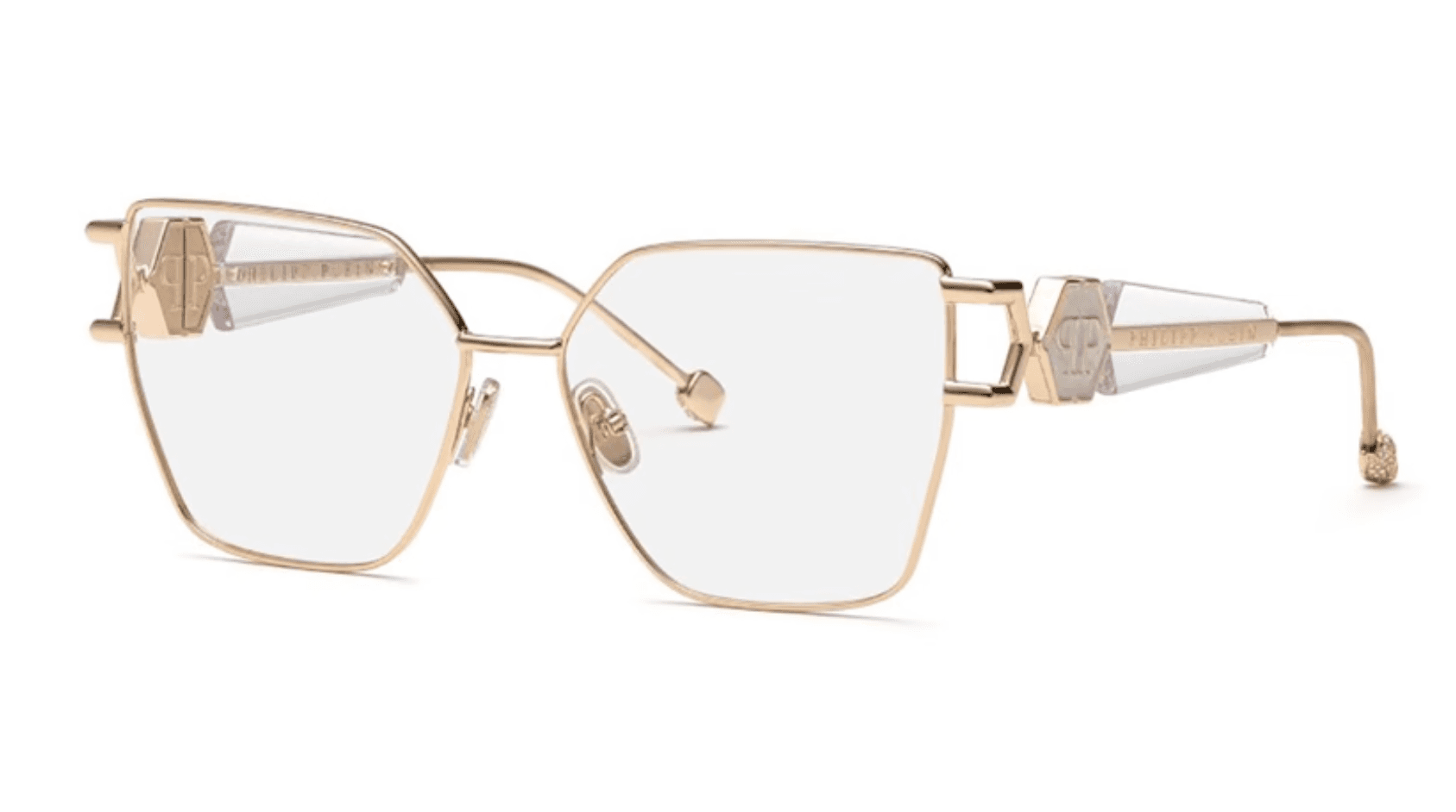 Philipp Plein VPP166S 0300 Eyeglasses Shiny Rose Gold 57mm Women