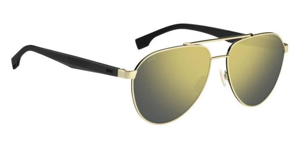 HUGO BOSS 1485/S 0RHL Sunglasses Gold Black 60mm Men 3