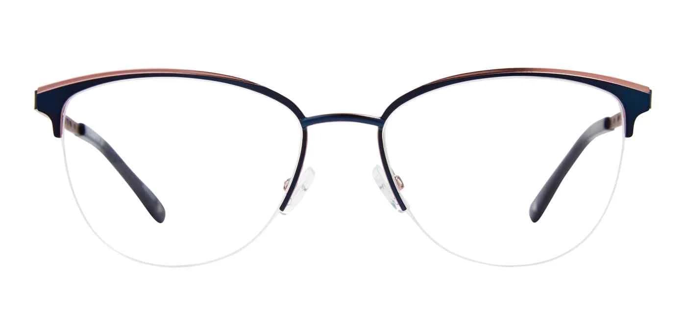 Liz Claiborne L 673 0E8W Eyeglasses Matte Navy 53mm Women 2