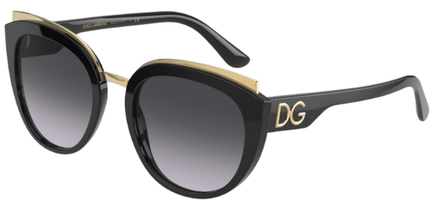 Dolce & Gabbana DG4383 501/8G Sunglasses Black 54mm Women