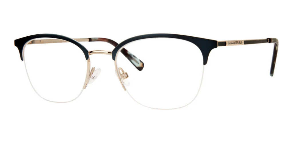 Banana Republic BR229 05F6 Eyeglasses Teal Gold 50mm Women