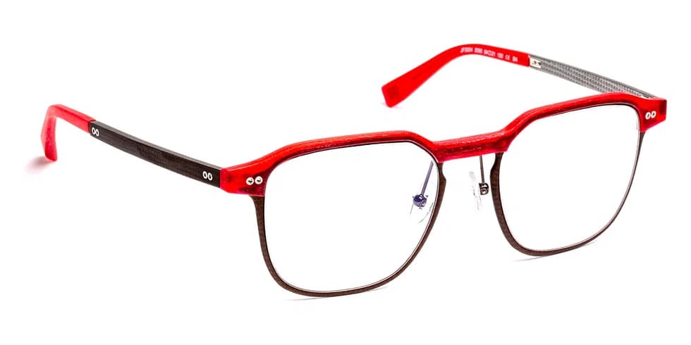 J.F. Rey JF3004 C3090 Eyeglasses Red/fiber Brown 54mm Men