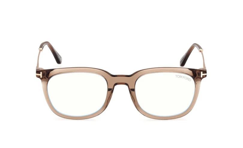 Tom Ford FT5904B 045 Eyeglasses Shiny Light Brown 50mm Men 2