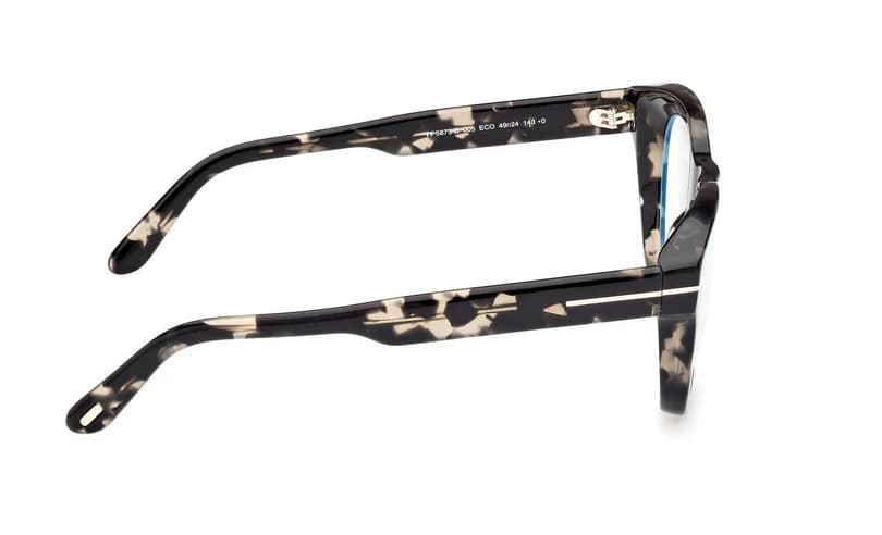 Tom Ford FT5873B 005 Eyeglasses Black 49mm Men 5