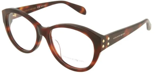 Alexander McQueen AM0053OA 002 002 Eyeglasses Havana Havana 54mm Women
